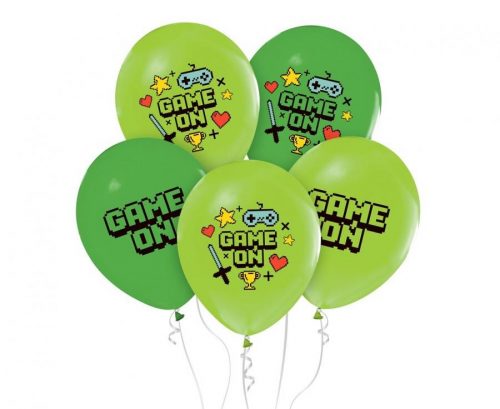 Gamer Game On Balon de jucărie, 5 buc 12 inci (30cm)