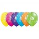 La mulți ani Pastel Mix Baloane colorate Happy Birthday 18, set de 6 bucăți 11 inci (28cm)