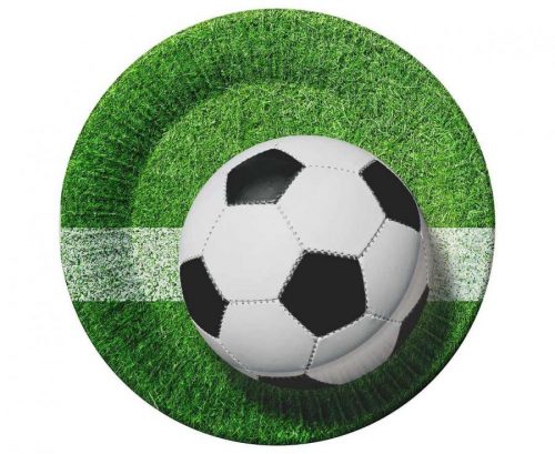 Fotbal Field farfurie de hârtie 6 buc 18 cm