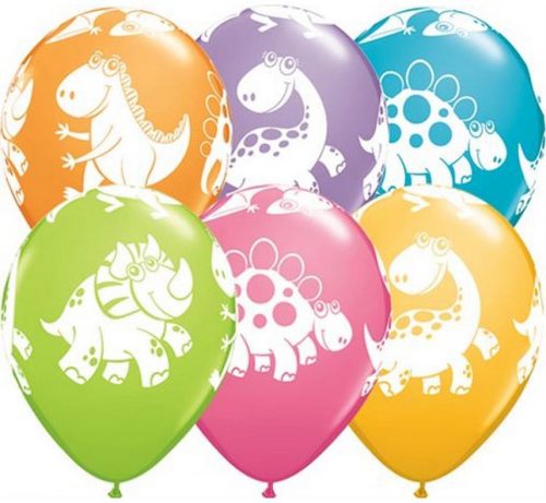 Dinozaur Pastel balon, set 6 bucăți 11 inch (27,5 cm)