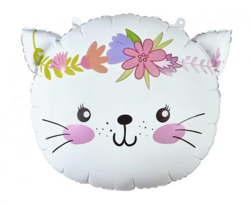 Pisică Cat Flower, balon din folie 44 cm