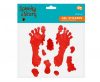 Halloween Bloody Feet Set de abțibilduri gelatinoase pentru geam cu urme de sânge