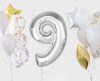 Numere Silver Balon folie argintiu numărul 9 92 cm