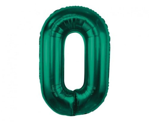 Numere B&C Bottle Green Balon din folie verde numărul 0 85 cm