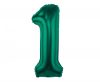 Numere B&C Bottle Green Balon din folie verde cu numărul 1, 85 cm