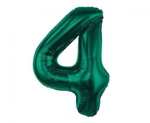 Numere B&C Bottle Green Balon folie verde numărul 4, 85 cm