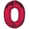 Numere Red Balon folie roșu 92 cm în formă de 0