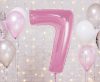 Numere Light Pink Balon din folie roz cu numărul 7 de 92 cm