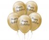 Happy Birthday Platinum Gold balon, balon 5 bucăți 12 inch (30cm)