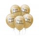 Happy Birthday Platinum Gold balon, balon 5 bucăți 12 inch (30cm)