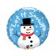 Crăciun Let It Snow, Băiat de zăpadă balon de folie 46 cm