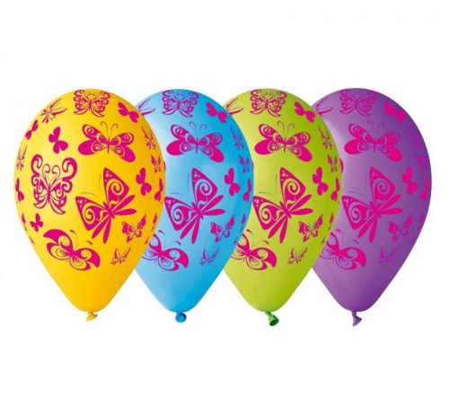 La mulți ani Fluturi, Balon, 5 buc 12 inci (30cm)