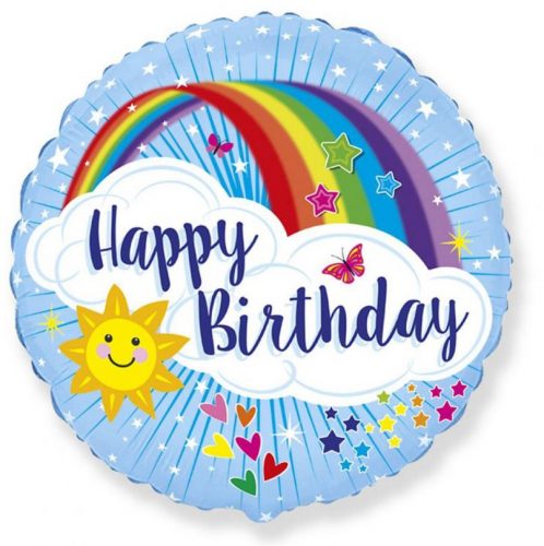 La mulți ani Rainbow Balon folie Rainbow Happy Birthday 46 cm (WP)