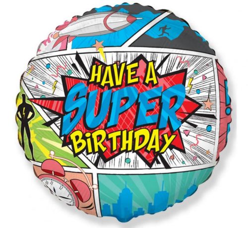 La mulți ani Balon din folie Super Birthday Comic 46 cm (WP)