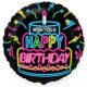 La mulți ani Neon Balon din folie Happy Birthday 46 cm (WP)