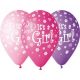 Colorat Balon It's a Girl, set 5 bucăți, 12 inch (30 cm)