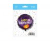 Halloween Balon din folie Happy Purple 48 cm