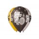 La mulți ani Happy Birthday 40 Balon Metallizat, 6 bucăți 12 inch (30 cm)