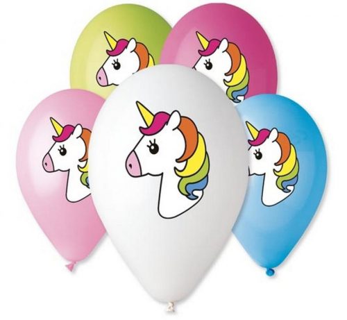 Unicorn Unicorn Multicolor, balon, 5 buc 12 inch (30cm)