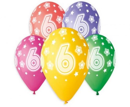 La mulți ani Star Happy Birthday 6 baloane, set de 5 bucăți 13 inch (33 cm)