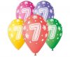 La mulți ani Star Happy Birthday 7 baloane, set de 5, 13 inch (33 cm)