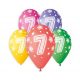 La mulți ani Star Happy Birthday 7 baloane, set de 5, 13 inch (33 cm)