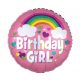 La mulți ani Rainbow Balon de folie Birthday Girl 46 cm