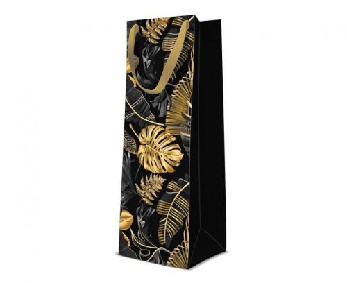 Crăciun Gold Sac de băuturi cu frunze 12x37x10 cm