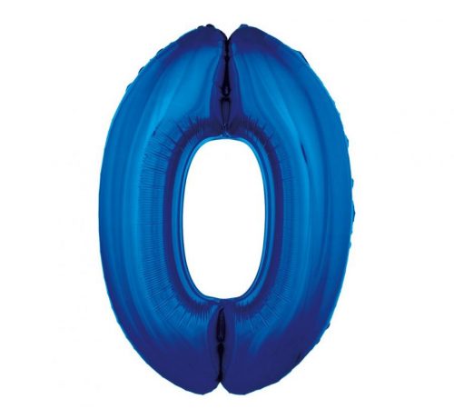 Numere B&C Blue Balon folie cifra 0 albastru 92 cm