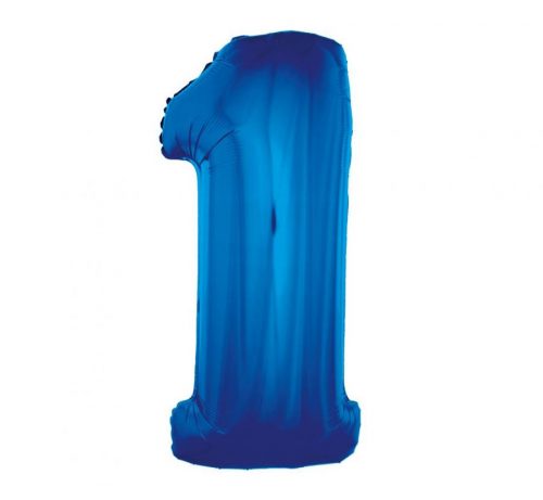 Numere B&C Blue Balon folie albastru numărul 1 92 cm