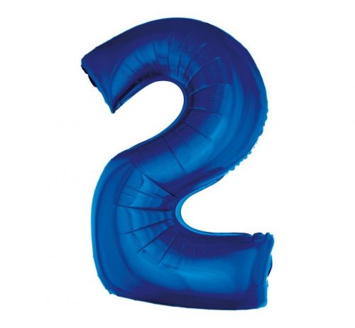 Numere B&C Blue Balon Din Folie Albastră Numărul 2 92 cm