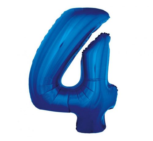 Numere B&C Blue Balon din folie cu numărul albastru 4, 92 cm