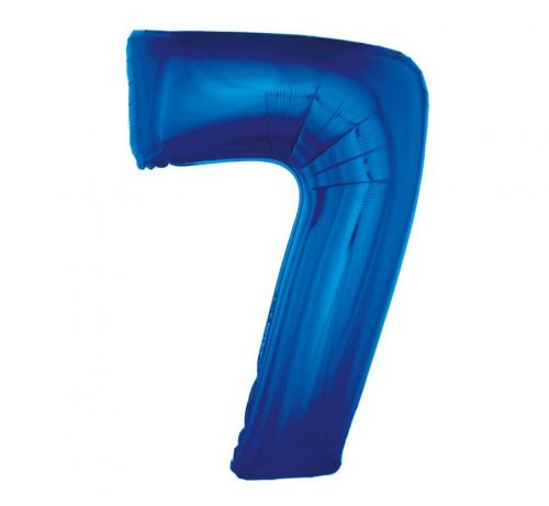 Numere B&C Blue Balon folie albastru numărul 7 92 cm