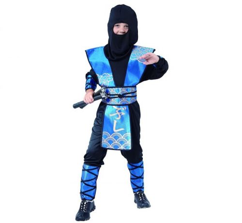 Ninja Costum de Ninja Albastru 110/120 cm