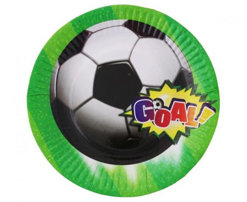 Fotbal Goal farfurie de hârtie 6 buc 18 cm