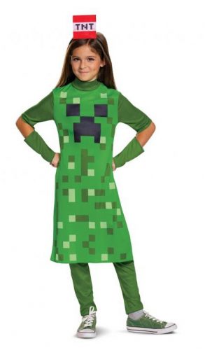 Minecraft Creeper Classic Costum Fetiță 7-8 ani