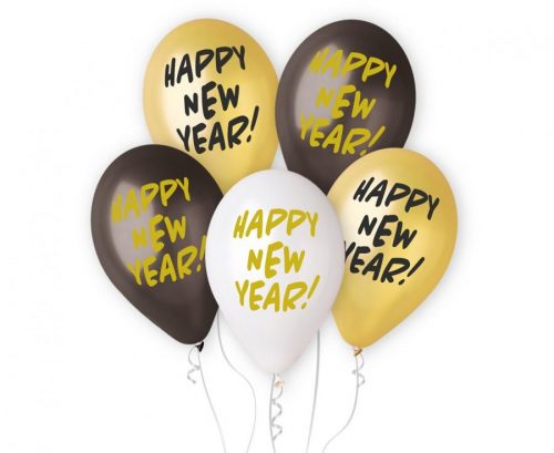 An Nou Fericit! Happy New Year balon, 5 buc 13 inch (33 cm)