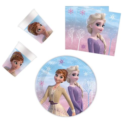 Disney Regatul de gheață Wind set de petrecere cu 36 de piese și farfurie de 23 cm