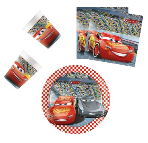 Disney Mașini Arena Race set petrecere 36 bucăți cu farfurie de 20 cm