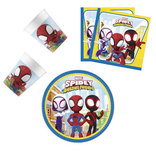 Omul Păianjen Spidey set de petrecere 36 de bucăți cu farfurii de 23 cm