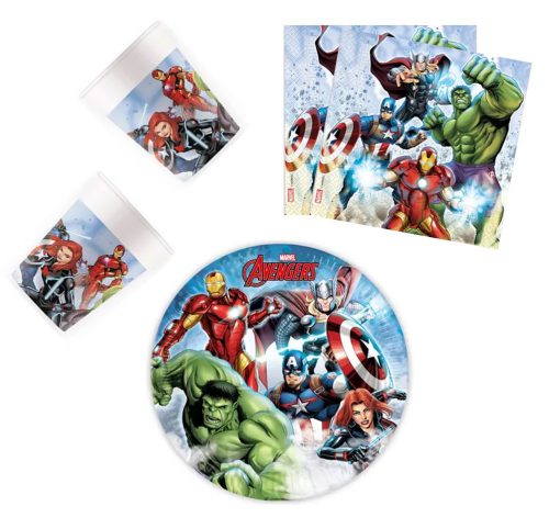 Avengers Infinity Stones set de petrecere 36 de piese cu farfurie de 23 cm