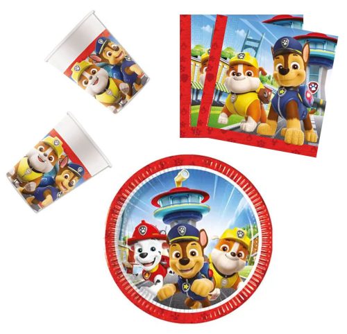 Patrula Cățelușilor Rescue Heroes set de petrecere cu 36 de piese și farfurii de 20 cm