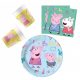 Purcelușa Peppa Messy Play set de petrecere cu 36 de piese și farfurie de 23 cm