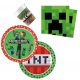 Minecraft Green set de petrecere 36 bucăți cu farfurie de 23 cm