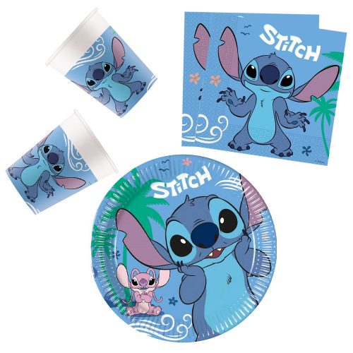 Disney Lilo și Stitch Angel set de petrecere 36 buc cu farfurie de 20 cm