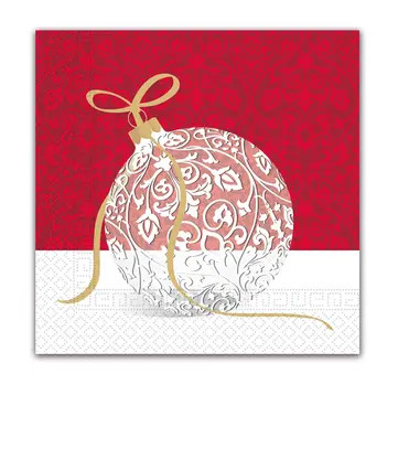 Crăciun Elegant Xmas Ball i șervețel 20 buc 33x33 cm