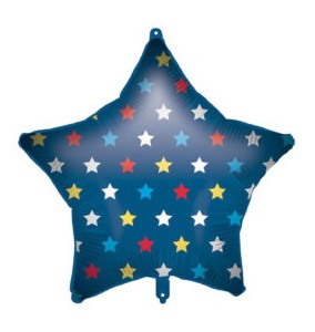 Stea Balon folie Blue Star 46 cm