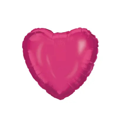 Colorat Pink Heart, Balon din folie roz în formă de inimă 46 cm