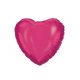 Colorat Pink Heart, Balon din folie roz în formă de inimă 46 cm