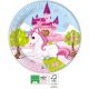 Unicorn Castle Farfurie de hârtie 8 buc 23 cm FSC